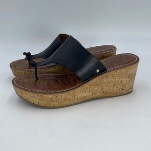Sam Edelman Black Roy Cork Platform Sandals